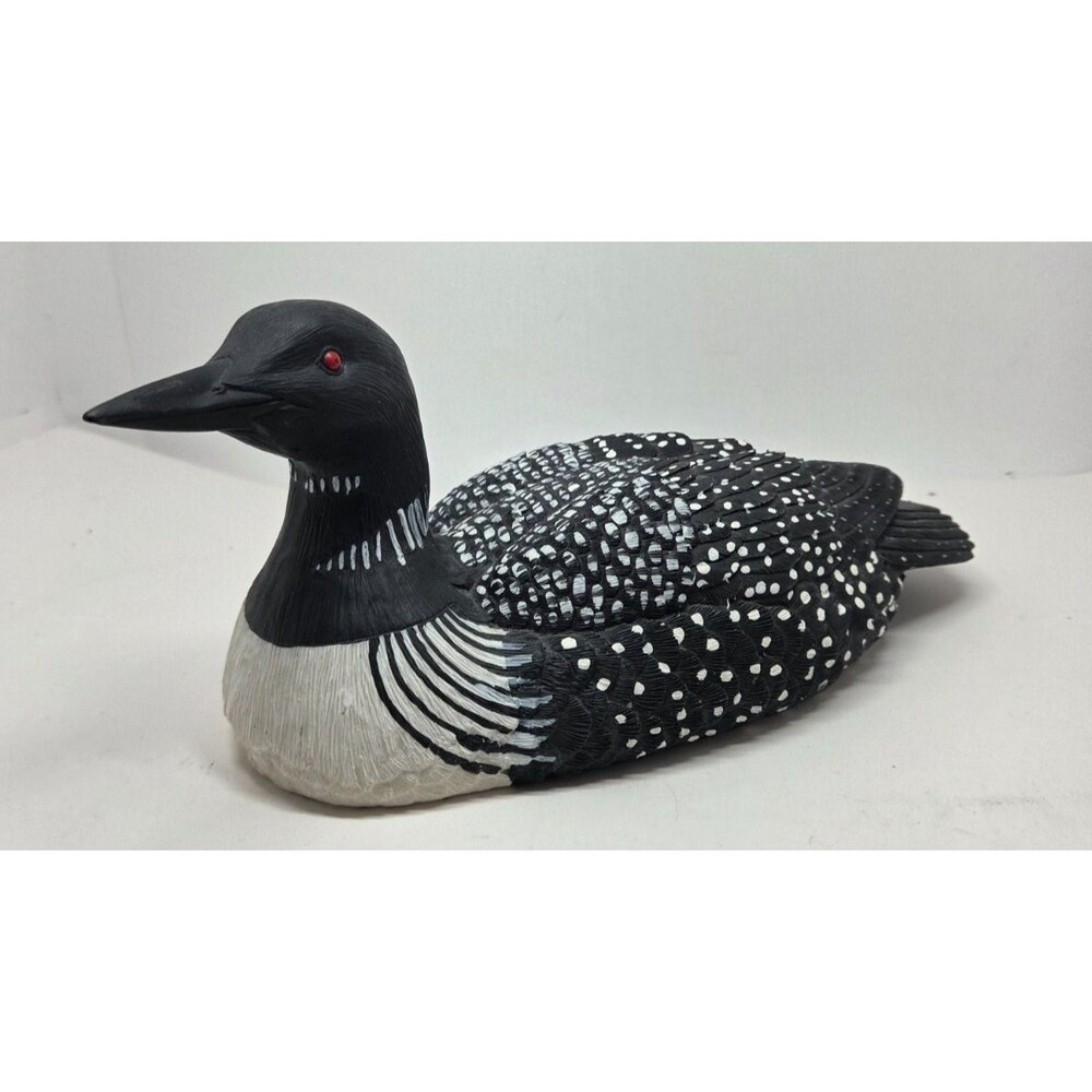 Big Sky Carvers Common Loons Hand Painted Resin Decoy Figurine 12" Cabin Decor